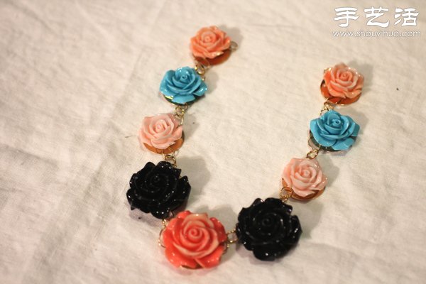 青春活力牡丹花項鏈DIY手工制作方法 -  rpnrmr.com