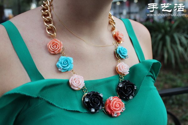 青春活力牡丹花項鏈DIY手工制作方法 -  rpnrmr.com