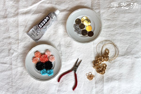 青春活力牡丹花項鏈DIY手工制作方法 -  rpnrmr.com