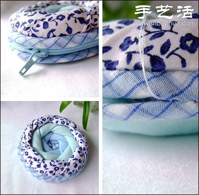 青花風(fēng)格零錢包/收納包手工制作教程 -  rpnrmr.com