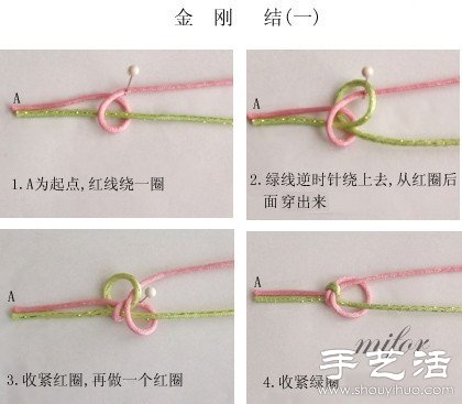 金剛結(jié)編法圖解 金剛結(jié)紅繩手鏈編法 -  rpnrmr.com