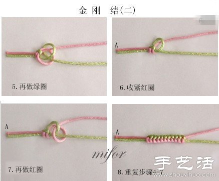金剛結(jié)編法圖解 金剛結(jié)紅繩手鏈編法 -  rpnrmr.com