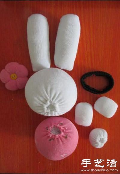 用襪子DIY手工制作呆萌布藝玩偶兔子 -  rpnrmr.com