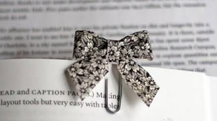 布藝蝴蝶結(jié)書簽手工制作方法 -  rpnrmr.com