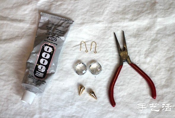 潮款水鉆耳環(huán)DIY手工制作教程 -  rpnrmr.com