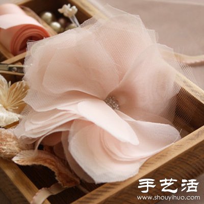 雪紡布手工制作漂亮花朵裝飾 -  rpnrmr.com