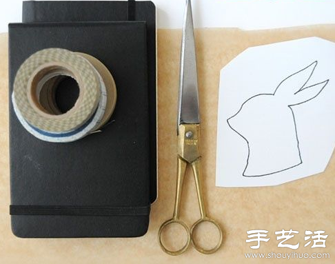 彩色膠帶創(chuàng)意手工DIY兔子貼飾 -  rpnrmr.com