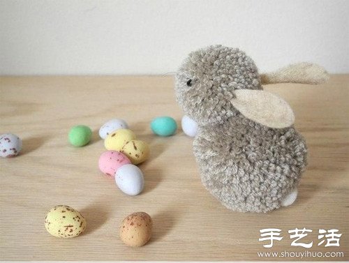 毛線+毛氈布 DIY手工制作兔子玩偶 -  rpnrmr.com