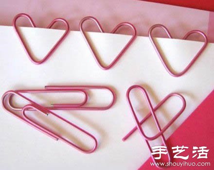 創(chuàng)意手工：曲別針一秒DIY愛心書簽 -  rpnrmr.com