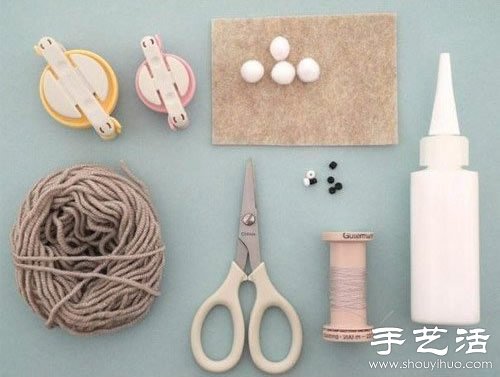 毛線+毛氈布 DIY手工制作兔子玩偶 -  rpnrmr.com