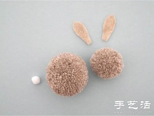 毛線+毛氈布 DIY手工制作兔子玩偶 -  rpnrmr.com