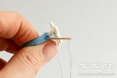 紐扣+松緊帶 DIY手工制作可愛小花戒指 -  rpnrmr.com