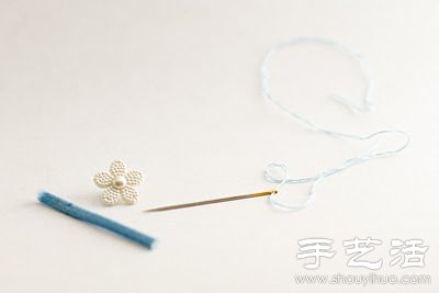 紐扣+松緊帶 DIY手工制作可愛小花戒指 -  rpnrmr.com