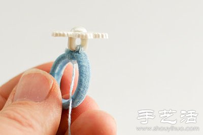 紐扣+松緊帶 DIY手工制作可愛小花戒指 -  rpnrmr.com
