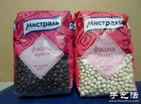 豆子+畫框 手工DIY創(chuàng)意拼貼畫 -  rpnrmr.com