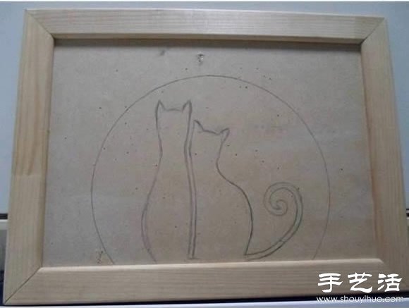 豆子+畫框 手工DIY創(chuàng)意拼貼畫 -  rpnrmr.com