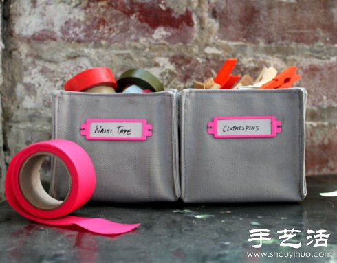 帶標(biāo)簽布藝收納盒手工制作教程 -  rpnrmr.com