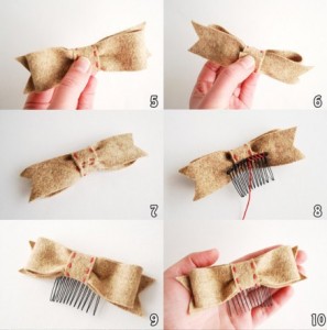 超簡(jiǎn)單蝴蝶結(jié)發(fā)夾手工制作教程 -  rpnrmr.com