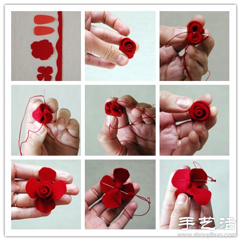 可愛清新玫瑰花/玫瑰花發(fā)夾手工制作 -  rpnrmr.com