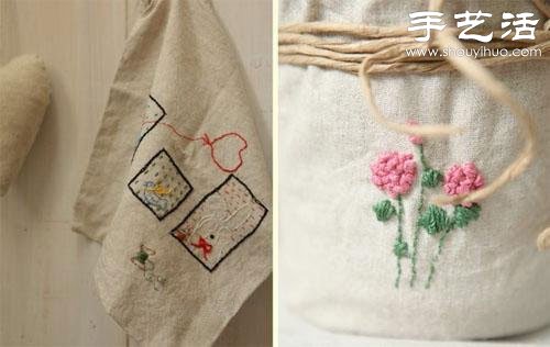 棉麻布刺繡DIY清新居家小物件 -  rpnrmr.com