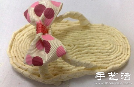 綢帶+熱熔膠 手工制作可愛家居拖鞋 -  rpnrmr.com
