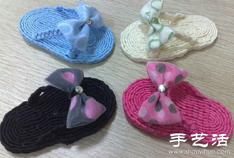 綢帶+熱熔膠 手工制作可愛家居拖鞋 -  rpnrmr.com