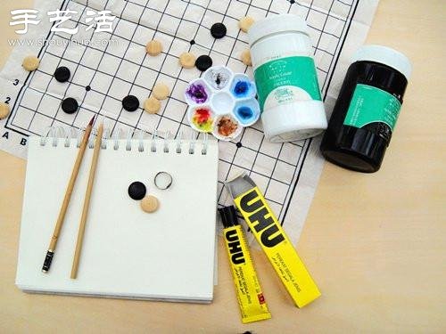 圍棋棋子+戒托 創(chuàng)意DIY可愛“寶石”戒指 -  rpnrmr.com