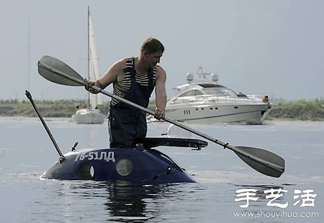 俄羅斯大叔DIY的迷你潛水艇 -  rpnrmr.com