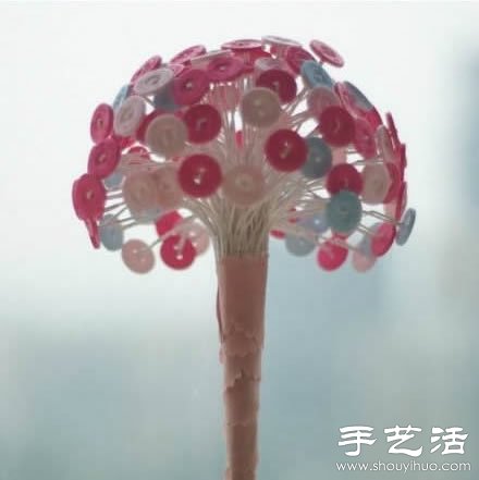 紐扣DIY清新手捧花的教程 -  rpnrmr.com