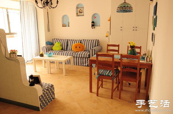 地中海風(fēng)格一居室小戶型裝修圖 -  rpnrmr.com