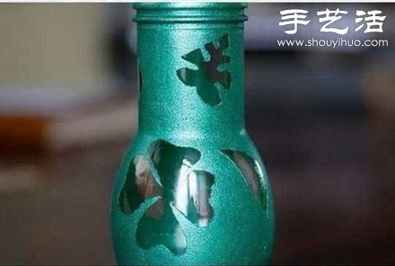 玻璃瓶變廢為寶手工制作精致花瓶 -  rpnrmr.com