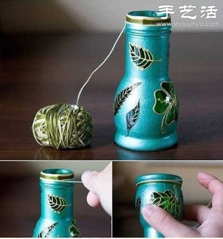 玻璃瓶變廢為寶手工制作精致花瓶 -  rpnrmr.com