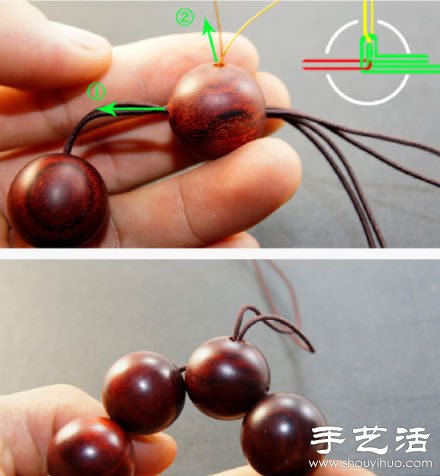 佛珠手串打結(jié)圖解 三通穿法及中國結(jié)打法圖解 -  rpnrmr.com