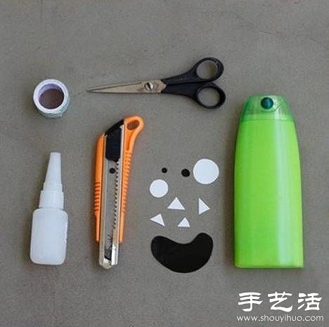 洗發(fā)水/沐浴露瓶子廢物利用制作怪物筆筒 -  rpnrmr.com