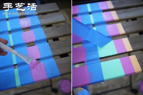舊椅子改造 DIY時(shí)尚絢麗多彩靠椅 -  rpnrmr.com