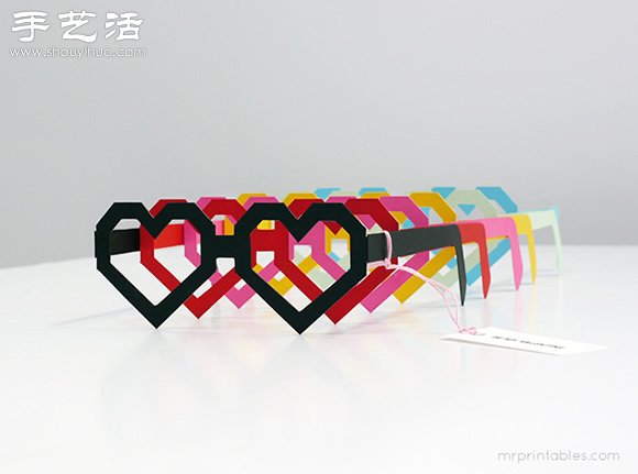 娛樂范兒無鏡片心形框架眼鏡手工制作 -  rpnrmr.com