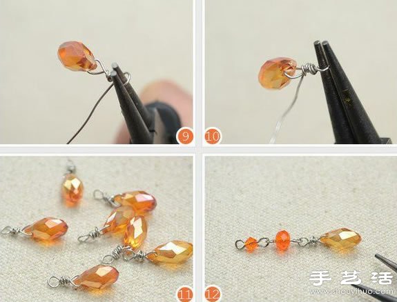 水晶珠/串珠/水鉆+鐵絲 手工制作時(shí)尚優(yōu)雅項(xiàng)鏈 -  rpnrmr.com