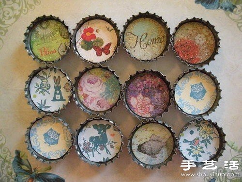 啤酒瓶蓋變廢為寶 手繪DIY手工藝品 -  rpnrmr.com