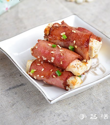 培根豆腐卷的做法圖解教程 -  rpnrmr.com