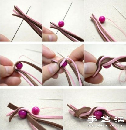 漂亮皮革串珠手鏈DIY手工制作教程 -  rpnrmr.com