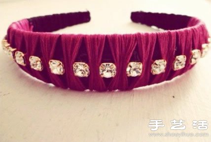 漂亮毛線帶鉆發(fā)箍手工制作教程 -  rpnrmr.com