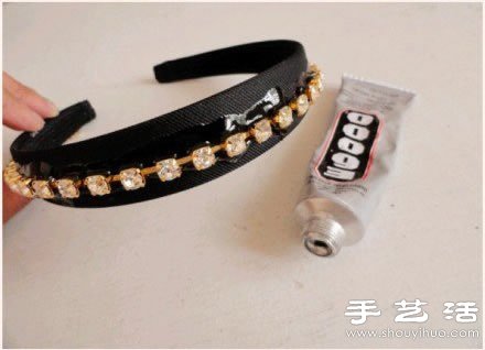 漂亮毛線帶鉆發(fā)箍手工制作教程 -  rpnrmr.com