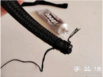 漂亮毛線帶鉆發(fā)箍手工制作教程 -  rpnrmr.com