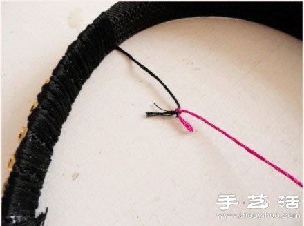漂亮毛線帶鉆發(fā)箍手工制作教程 -  rpnrmr.com