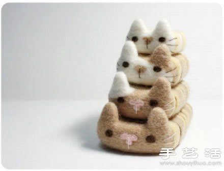 非常萌的貓咪主題羊毛氈手工藝品 -  rpnrmr.com