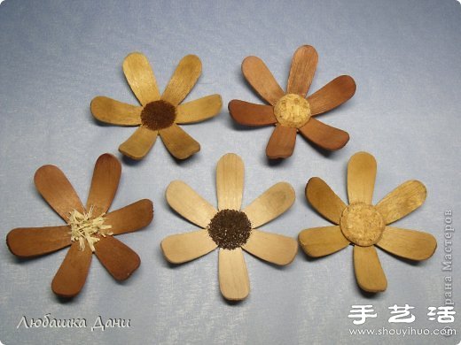 雪糕棍變廢為寶手工制作漂亮手工花 -  rpnrmr.com