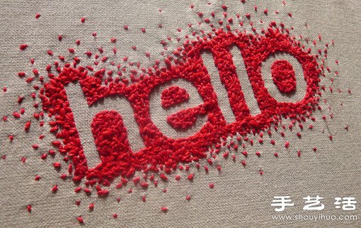不織布刺繡小清新“hello”文字 -  rpnrmr.com