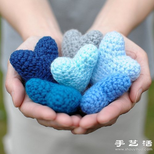 針織的藍(lán)色心形小玩意 -  rpnrmr.com