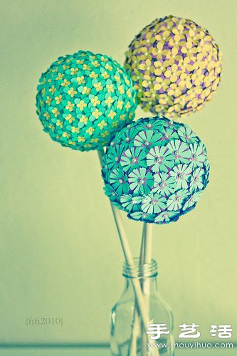 紙藝制作的漂亮花球 -  rpnrmr.com