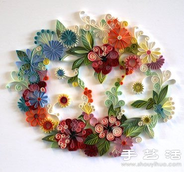 衍紙手工制作漂亮花卉圖案 -  rpnrmr.com